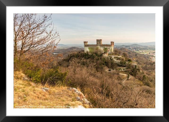 Medieval Castle on the hill Framed Mounted Print by Fabrizio Malisan