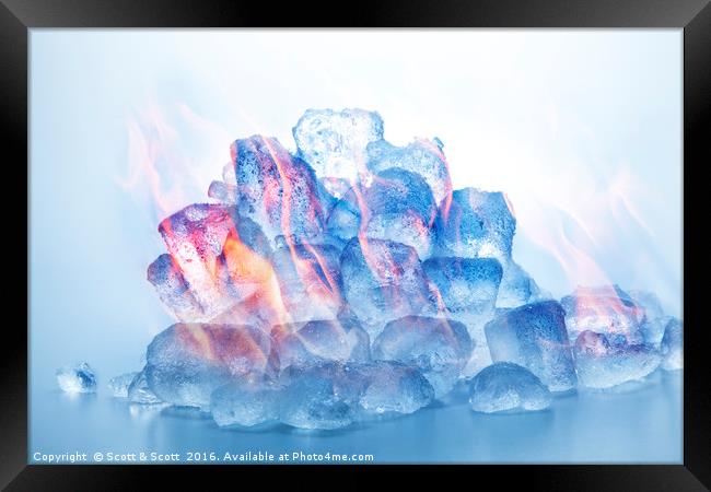 Fire & Ice Framed Print by Scott & Scott