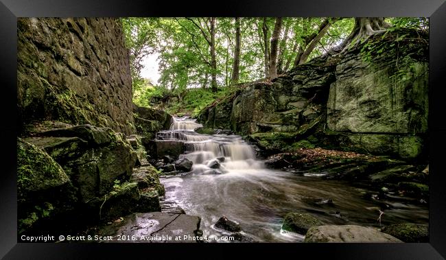 The Hidden Falls Framed Print by Scott & Scott