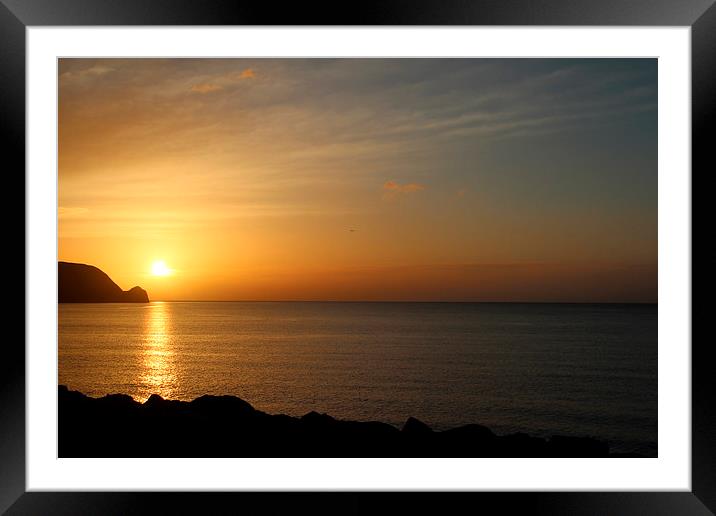  Sunset across the bay .. Framed Mounted Print by Susey Phoenixx