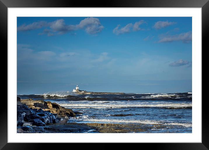  Coquet Rough Autumn Sea Northumberland Framed Mounted Print by Tanya Hall