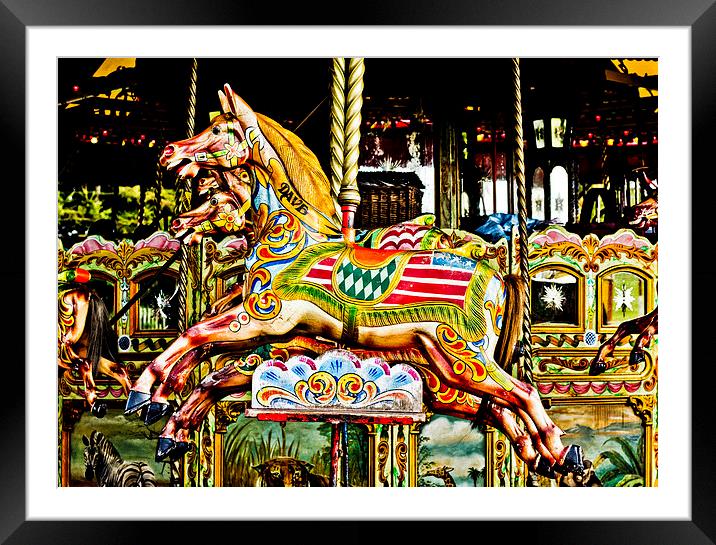  Dave The Carousel Horse Framed Mounted Print by Tanya Hall