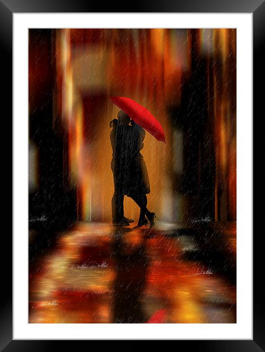 A deluge of love fantasy love and romance Framed Mounted Print by Tanya Hall