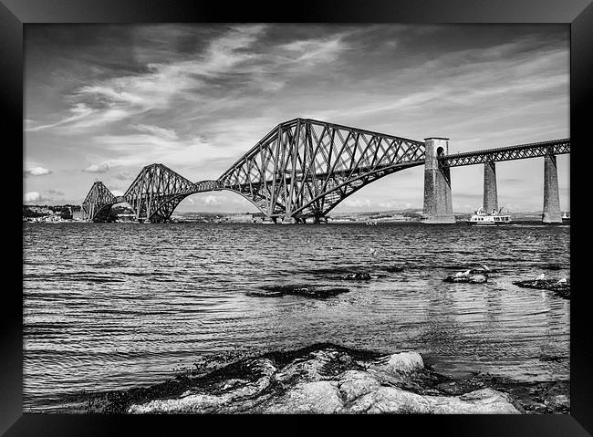Forth Bridge - Cantilever bridge in Scotland Framed Print by Tanya Hall