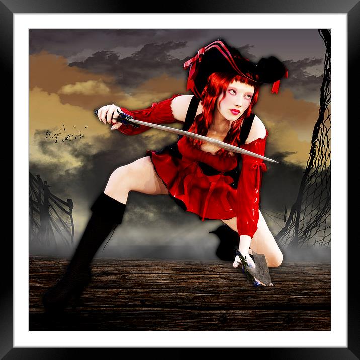 Jeanne de Clisson - Pirate Female Framed Mounted Print by Tanya Hall