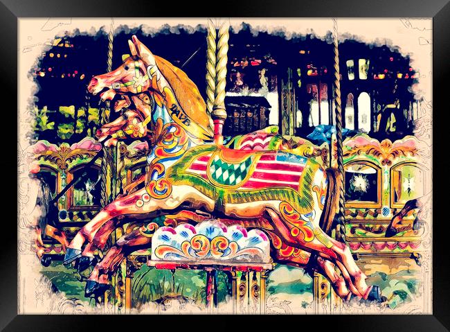 The Carousel Horse Framed Print by Tanya Hall