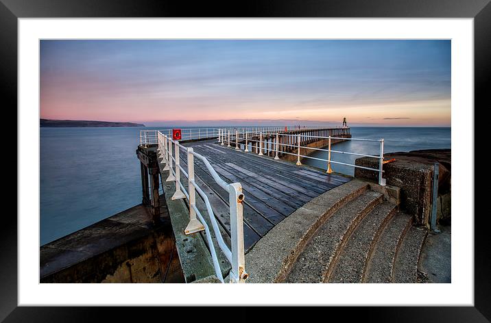  Whitby Pier in the summer Framed Mounted Print by David Hirst