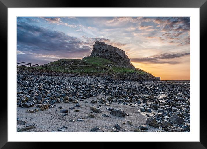  Holy Island Castle Framed Mounted Print by David Hirst
