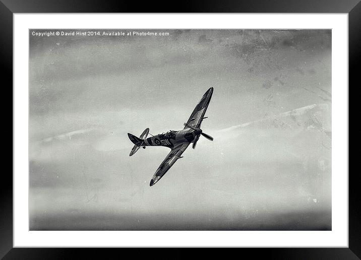  Spitfire Framed Mounted Print by David Hirst