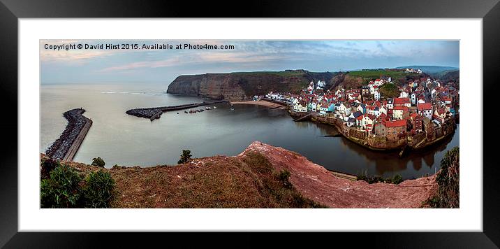 Staithes,panorama,coast, Framed Mounted Print by David Hirst