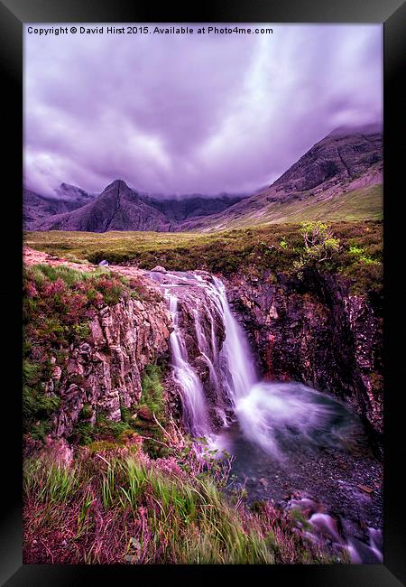  Fairy Pools Waterfall Framed Print by David Hirst