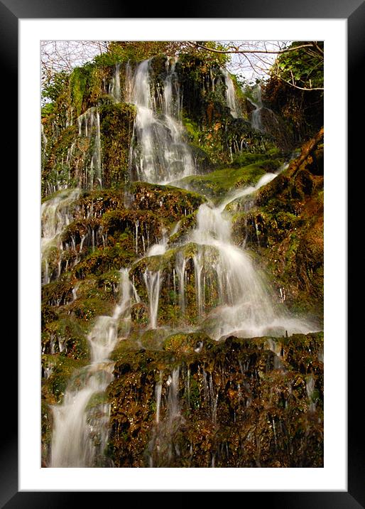 Waterfall Framed Mounted Print by Mike Thomson