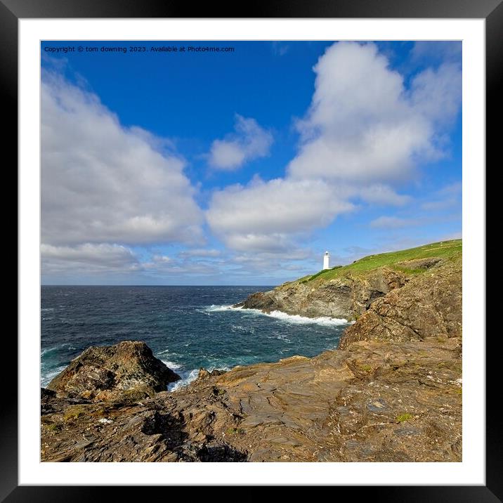 Trevose Head Framed Mounted Print by tom downing