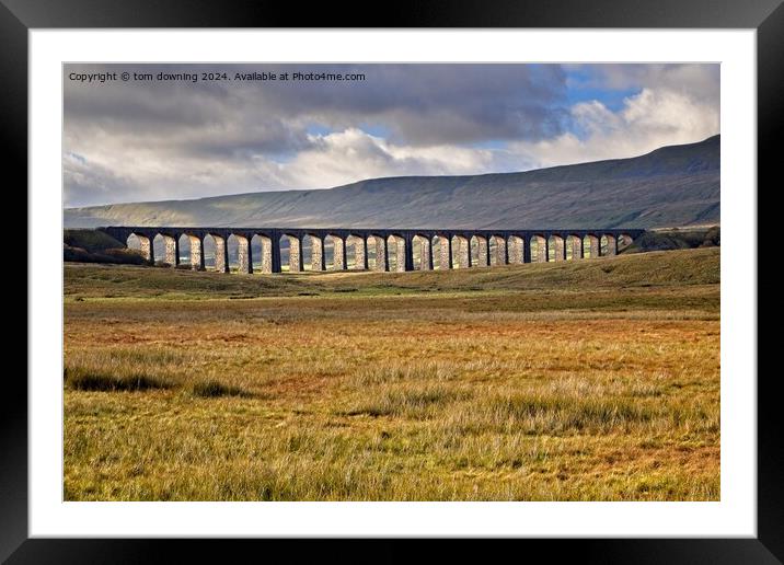Ribblehead Viaduct Framed Mounted Print by tom downing