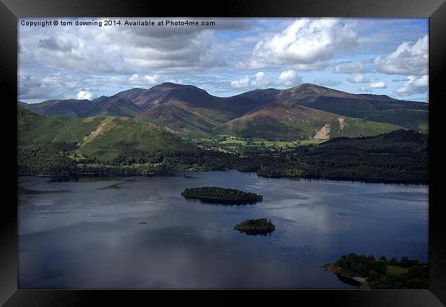  Derwent water & Catbells Framed Print by tom downing