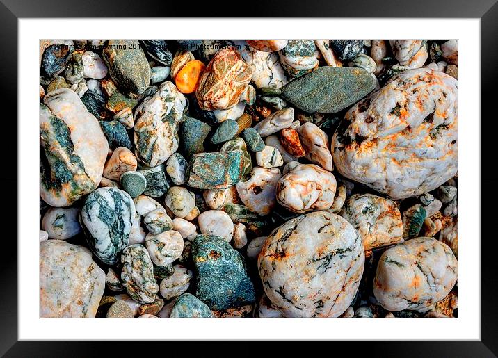  Pebbles Framed Mounted Print by tom downing