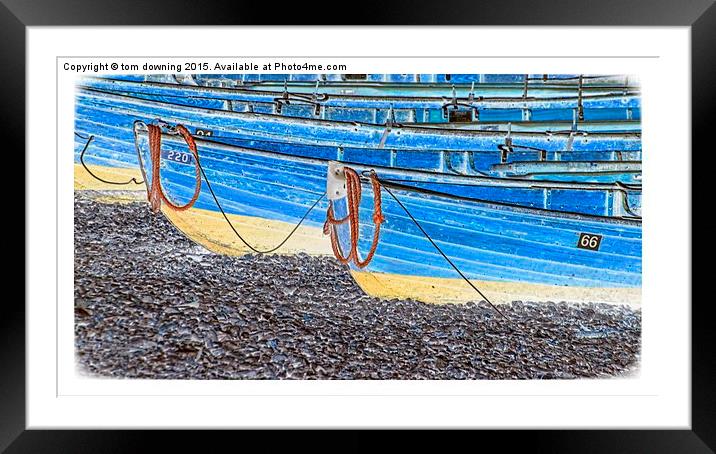   Beached for the night negative Framed Mounted Print by tom downing