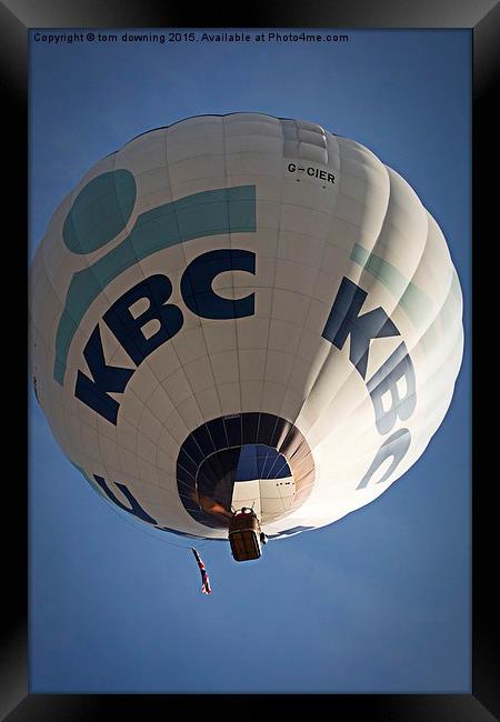  KBC Balloon Framed Print by tom downing