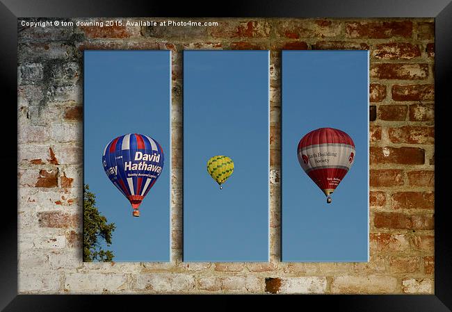  Balloon Trio Framed Print by tom downing
