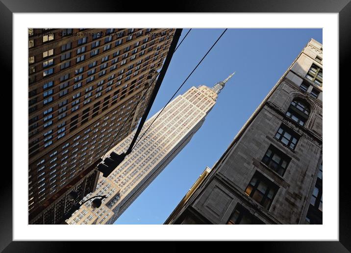 Empire State Building Framed Mounted Print by tom downing