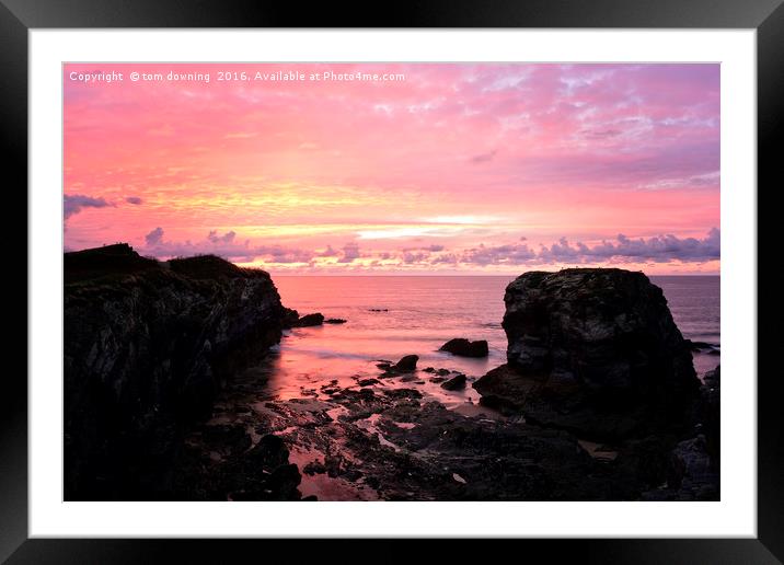 Red Sky Delight Framed Mounted Print by tom downing