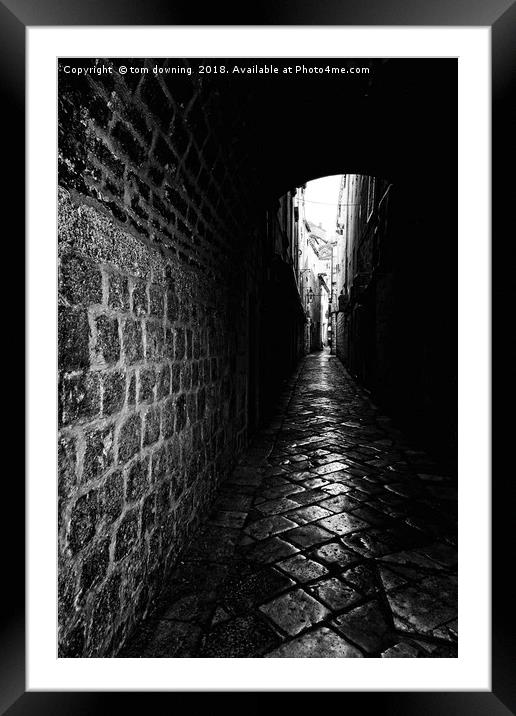 The Alley Framed Mounted Print by tom downing