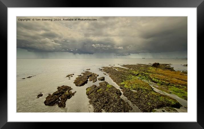 Rain on the Horizon Framed Mounted Print by tom downing