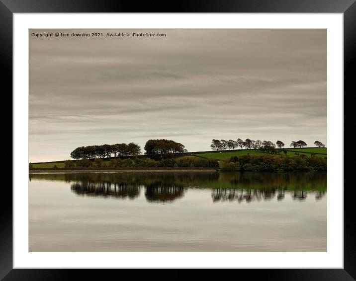 Distant Reflection in colour Framed Mounted Print by tom downing
