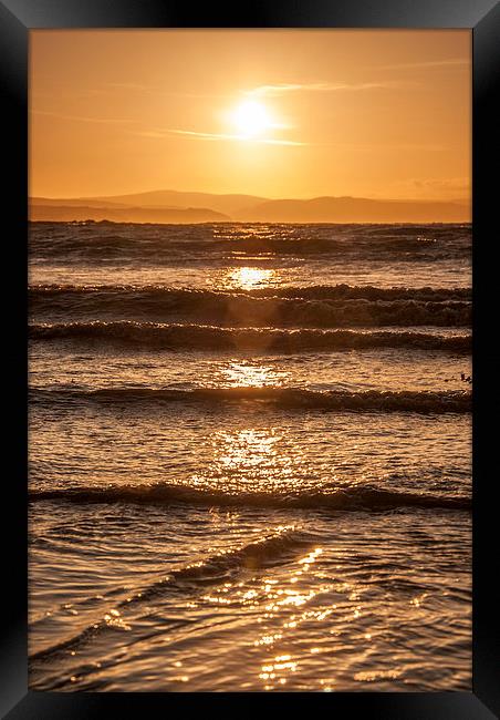  Kilve Seas at Sunset Framed Print by Bob Small