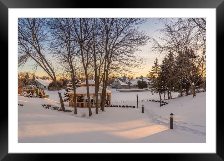 Snowy Sunrise Framed Mounted Print by Bob Small