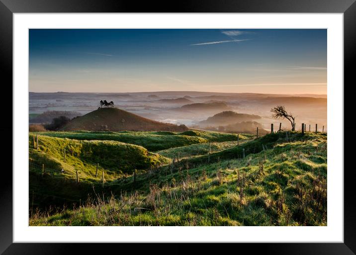 Colmers Hill at dawn Framed Mounted Print by Bob Small