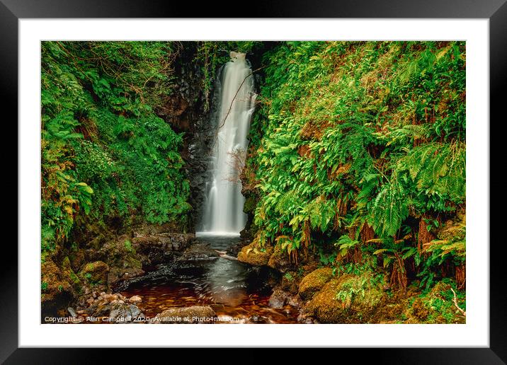 Cranny Falls Framed Mounted Print by Alan Campbell