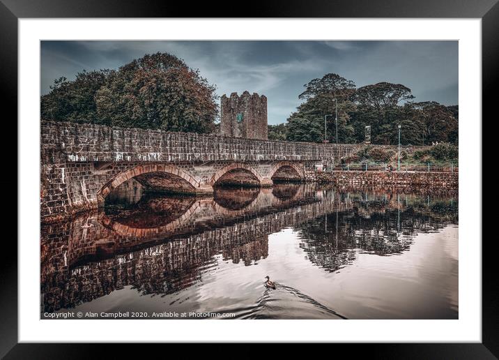 Bridge To The Castle Framed Mounted Print by Alan Campbell