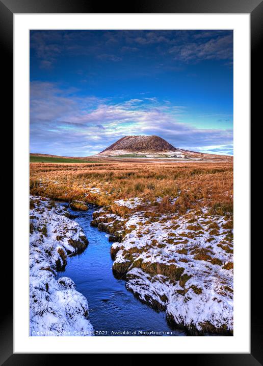 Slemish with a touch of snow Framed Mounted Print by Alan Campbell