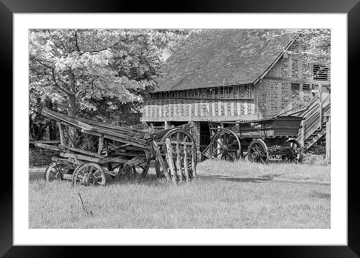 Old farm Wagons  Framed Mounted Print by Tina Fry