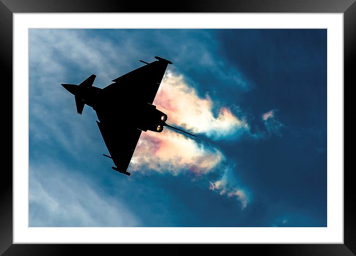 Eurofighter Typhoon pulling Gs  Framed Mounted Print by Chris Hulme