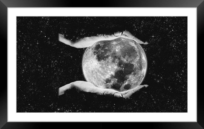 The moon Framed Mounted Print by pricope bogdan