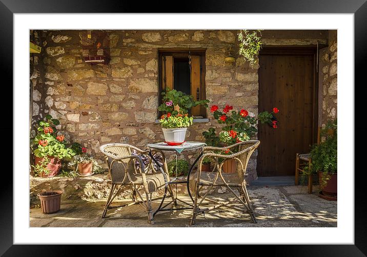  Monastery Courtyard Framed Mounted Print by David Bradbury