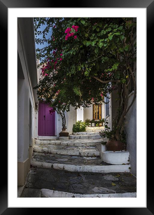  Steps to a Purple Door Framed Mounted Print by David Bradbury