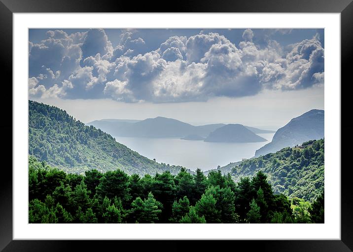  Cloudy Bay Framed Mounted Print by David Bradbury