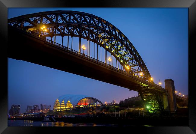  The Tyne Bridge and the Sage Framed Print by David Bradbury