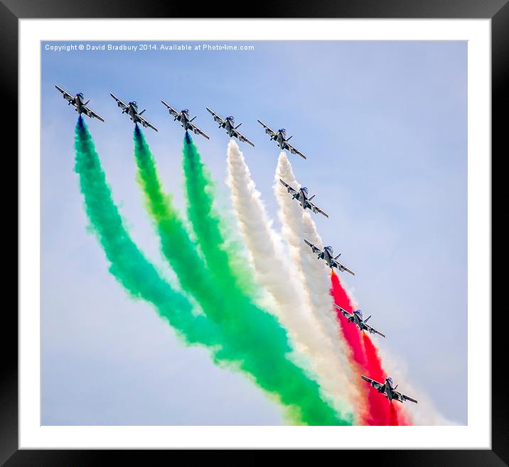  Italian Frecce Tricolori Framed Mounted Print by David Bradbury