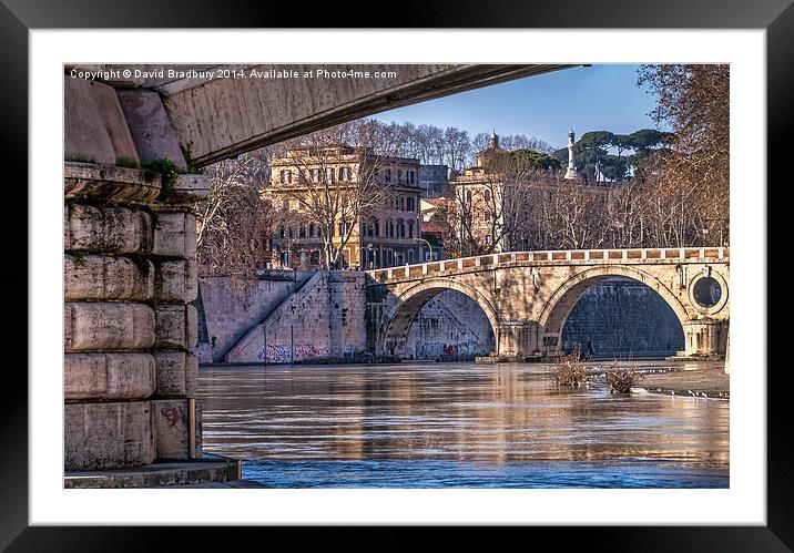  Under Rome's Bridges Framed Mounted Print by David Bradbury