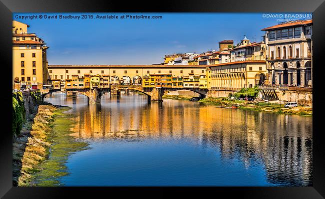  Ponte Vecchio Framed Print by David Bradbury