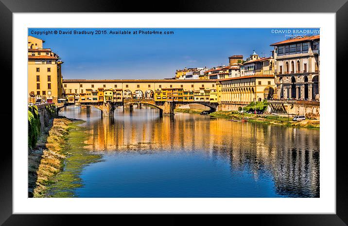  Ponte Vecchio Framed Mounted Print by David Bradbury