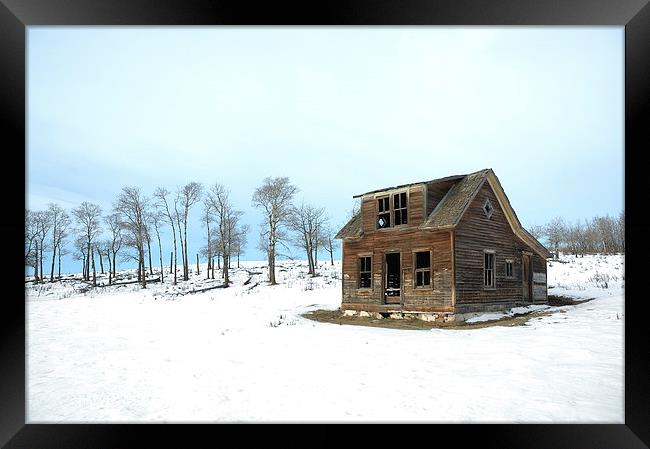  Winter Farmhouse Framed Print by Brian Ewing