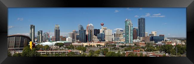  Calgary Skyline panorama Framed Print by Brian Ewing