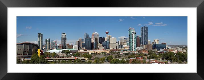  Calgary Skyline panorama Framed Mounted Print by Brian Ewing