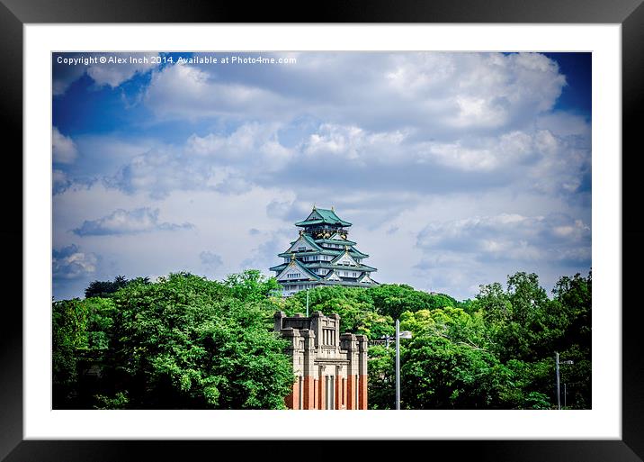  Osaka Castle Moat Framed Mounted Print by Alex Inch