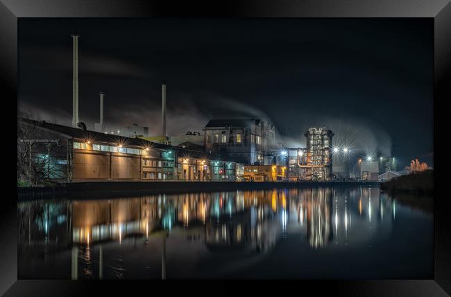 Cantley sugarbeet factory at night Framed Print by Tim Smith